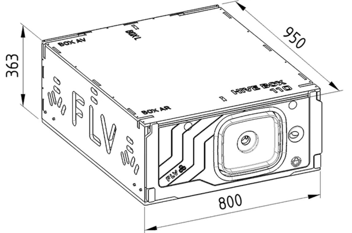 dimensiones de la carcasa del Defender 110