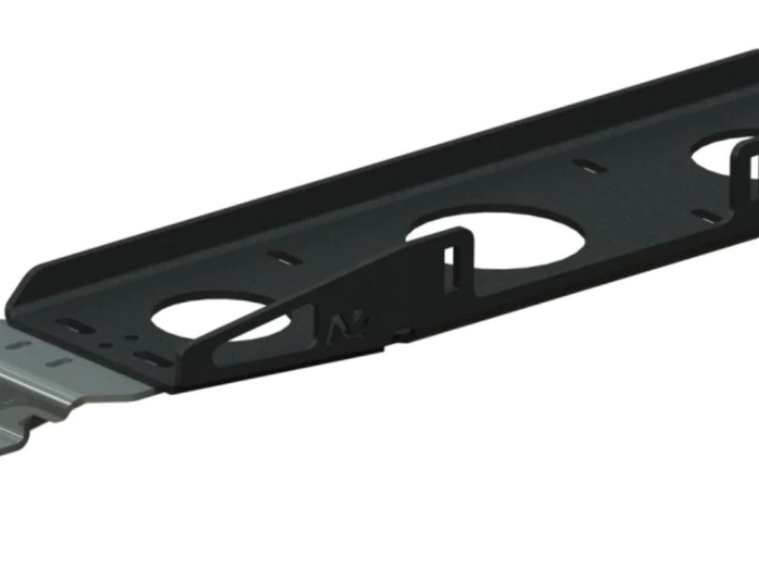 Placa de cabrestante offroad N4 negra con espacio para guía de cable LC120