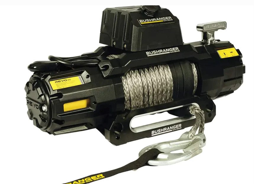 Bushranger winch cuerda sintética negro y amarillo para winching