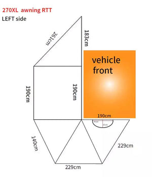 Toldo 4x4 Circular Campboss 270° XL - Independiente