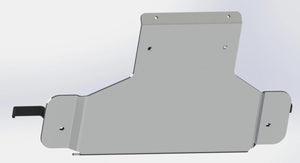 Protección caja de transferencia de aluminio en forma de Y con fondo gris