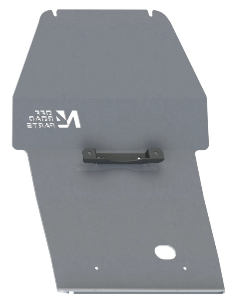 Protección vista inferior de aluminio sobre fondo blanco marca N4 offroad