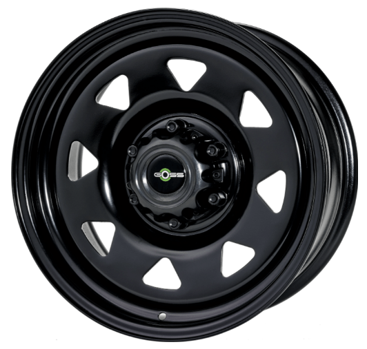 Rueda GOSS Triangular negra II 8x17 6x139.7 ET20 CB110 - Nissan Patrol Y61