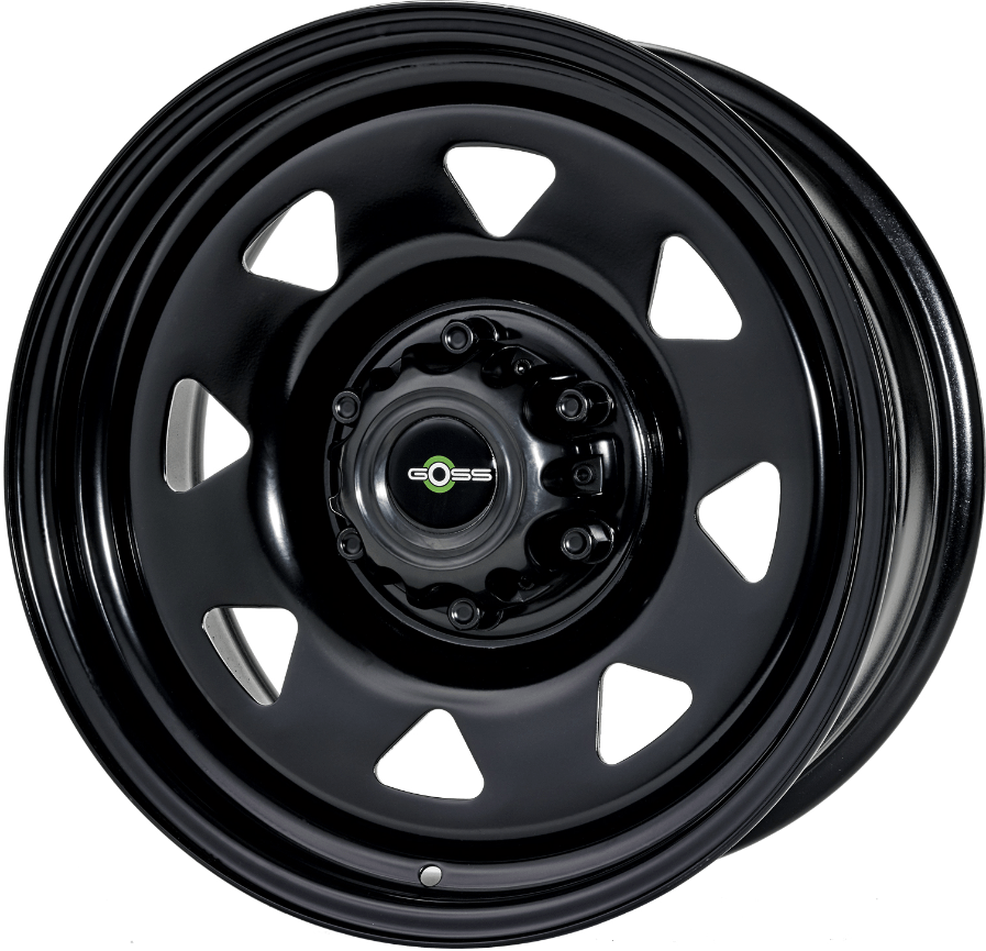 GOSS Llanta Triangular negra II (tamaño a elegir) - Ford Ranger 2012+ 7x16" - 6x139.7 - ET28 - CB93.1