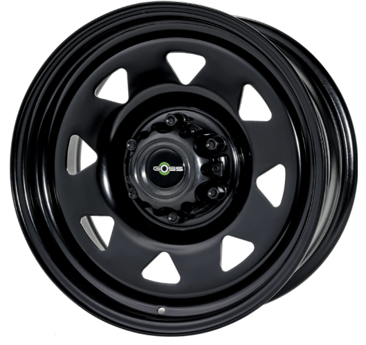 GOSS Llanta Triangular Negro II (elección de tamaño) - Nissan Navara D23 NP300 7x16" - 6x114.3 - ET18 - CB66.1