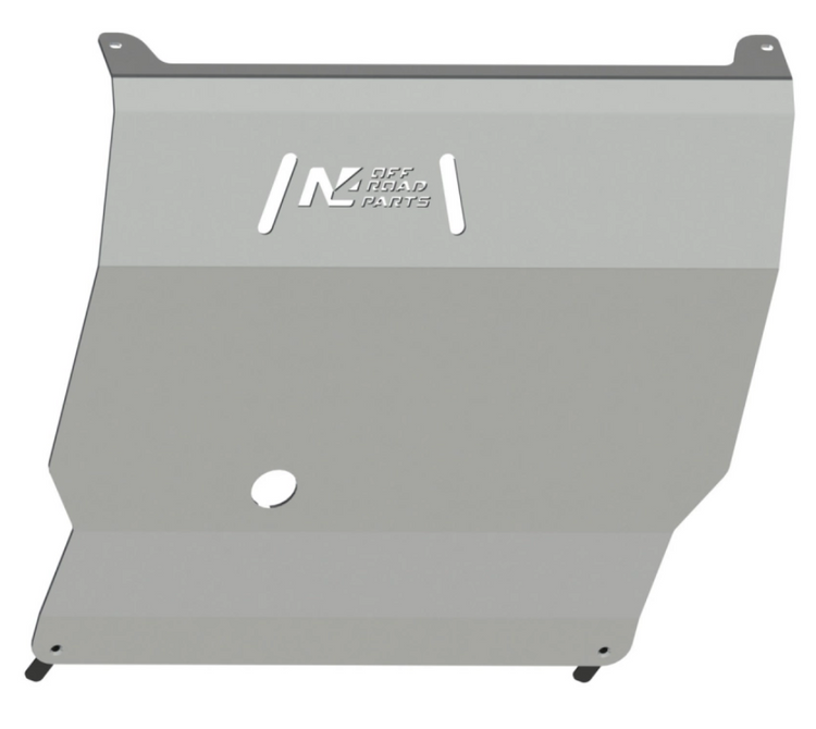 Cubrecárter N4 offroad de aluminio sobre fondo blanco