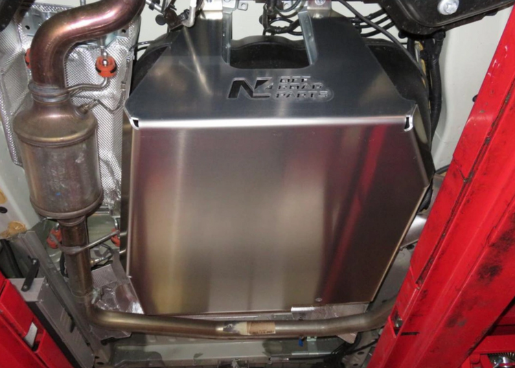 Protección Vista de la parte inferior de un vehículo N4 montado sobre aluminio