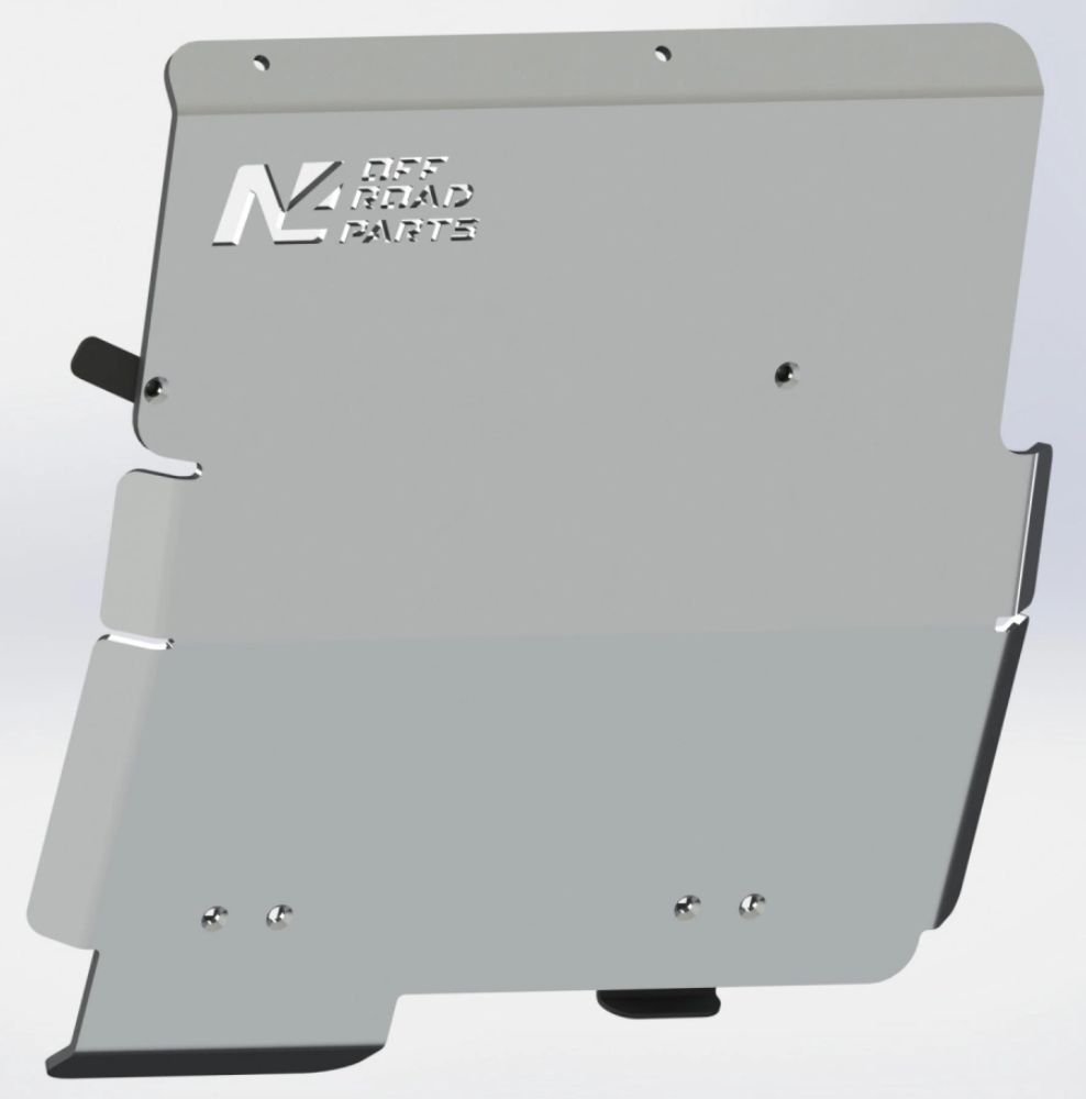 placa de aluminio con distintivo N4 offroad sobre fondo blanco cuadrado