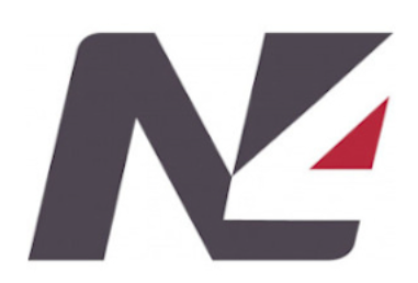 logotipo del fabricante francés N4 offroad gris rojo blanco