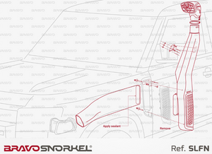 plano de montaje de un snorkel bravo SLFN