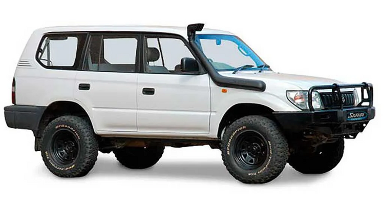 Toyota land cruiser 90 blanco con snorkel negro 