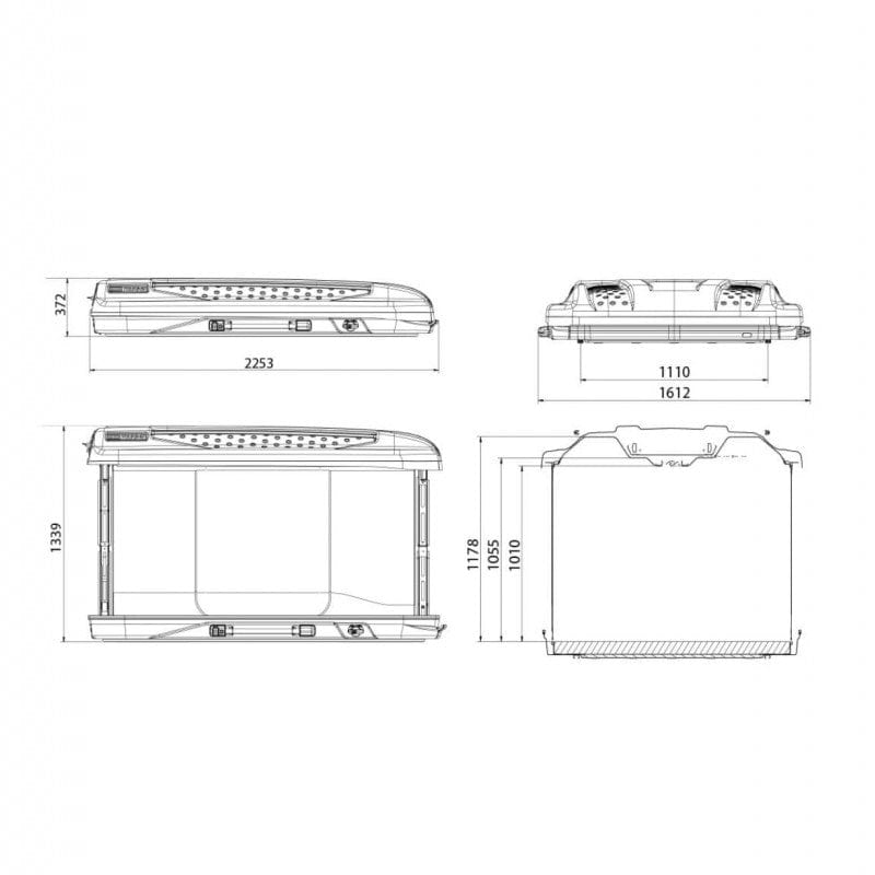 Tienda de techo Altitude Electric - ARB4x4 - 1370x1870mm