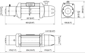 Cabrestante COME UP DS 9.5 RS 12V 4x4 - cuerda sintética