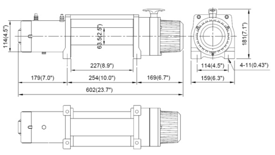 Cabrestante COME UP DV 9S 12V 4 082kg 4x4 - cuerda sintética