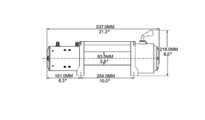 Cabrestante T-max 4x4 EW-9500 12V 4305kg - cable de acero