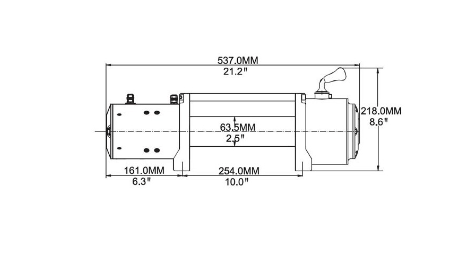 Cabrestante T-max 4x4 EW-9500 12V 4305kg - cable de acero