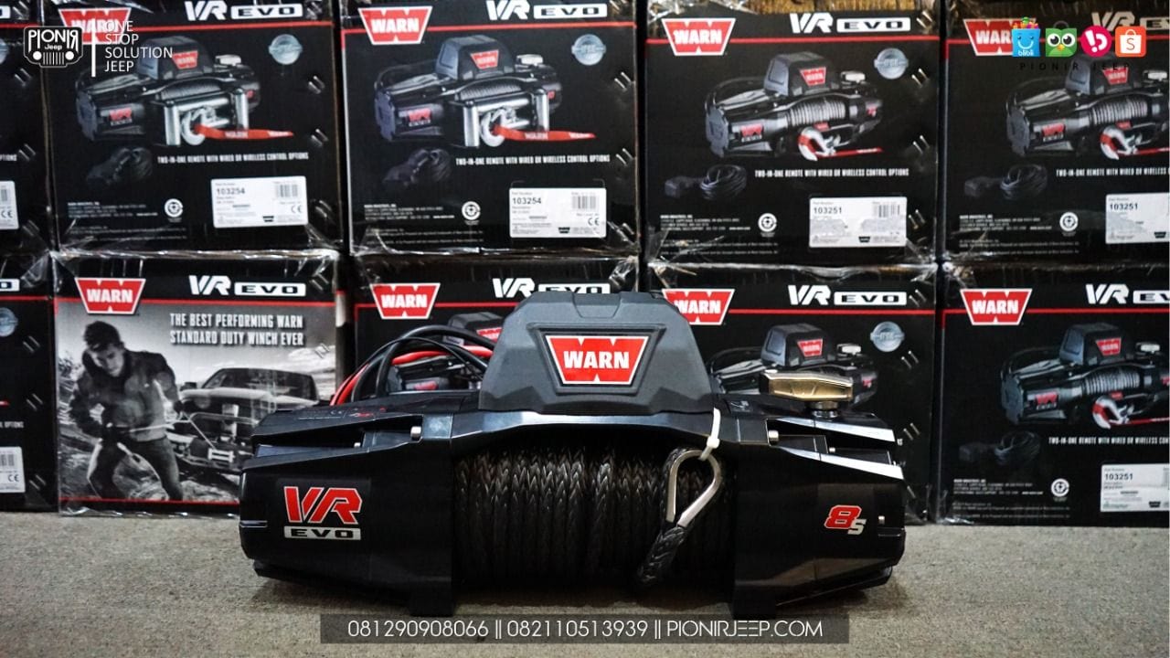 Cabrestante WARN VR-EVO 8-S - 3,6 Toneladas - 12V - Sintético