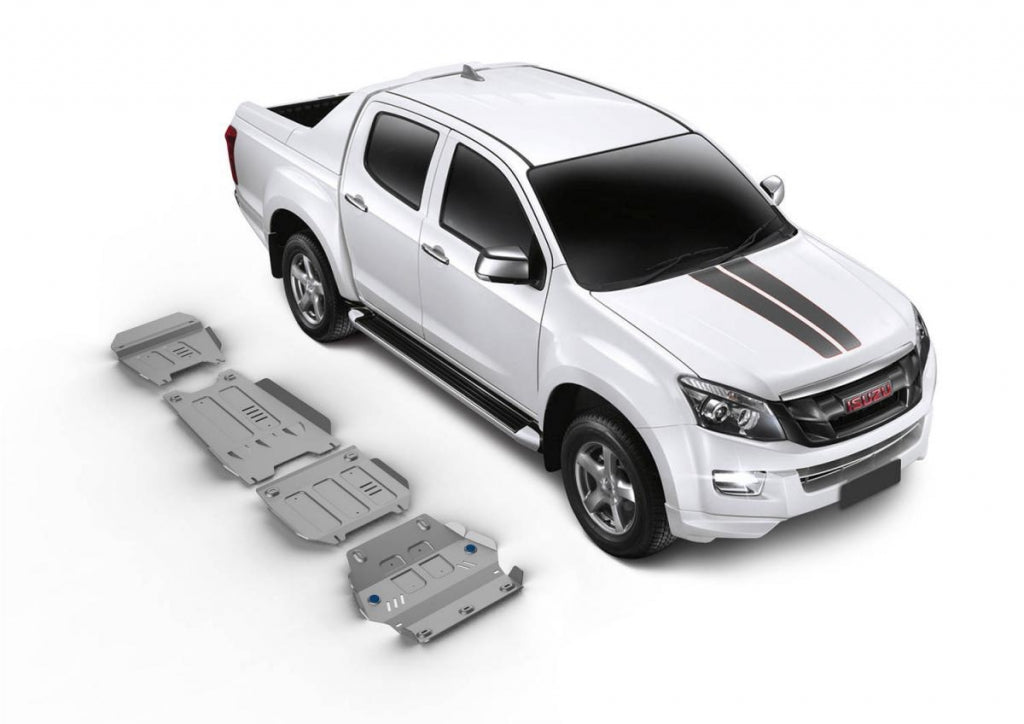 Kit de 4 protectores de aluminio para Isuzu Dmax 2012 a 2020