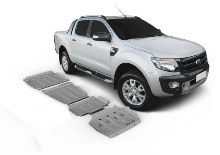 4 blindajes RIVAL - Alu 6mm - Ford Ranger 2011 - 2018