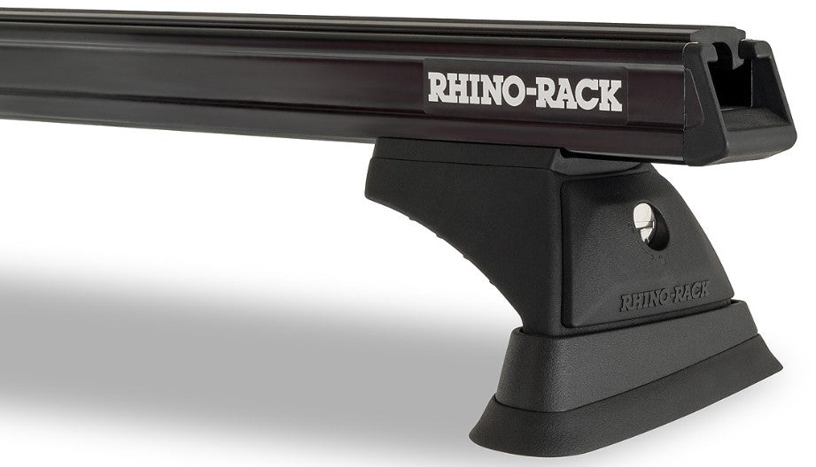 rhinorack barra de techo negra con soporte negro