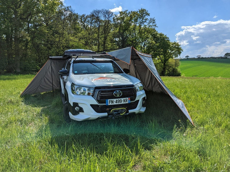 Toldo circular 4x4 izquierda - autoportante 270° / 450° - Rockalu