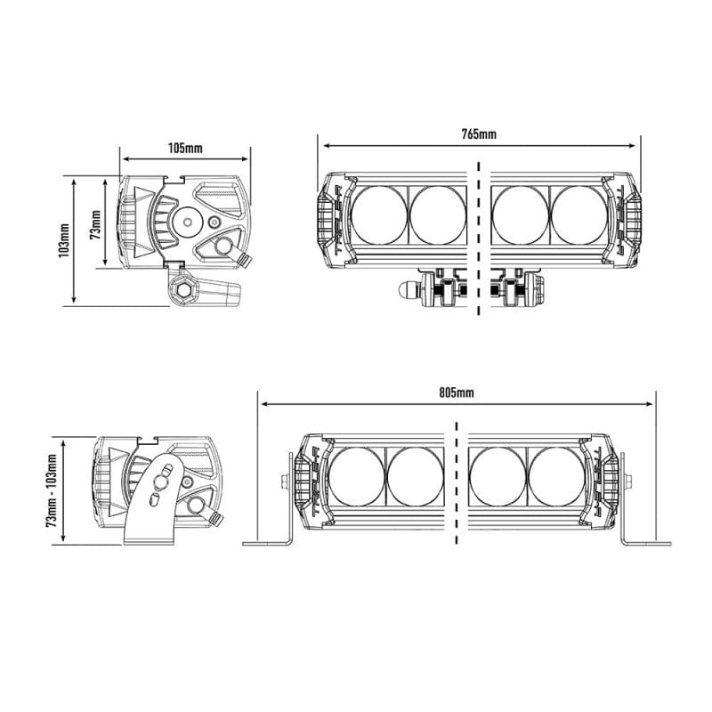 Barra de 16 LED - Lazer Triple-R 16 Elite - No homologada CE