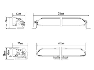 Barra Lazer Linear 24 LED - Homologación CE