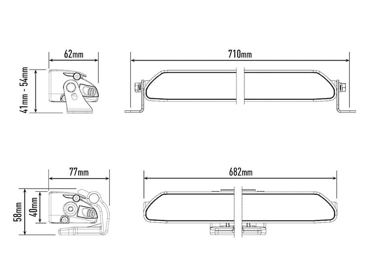 Barra Lazer Linear 24 LED - Homologación CE