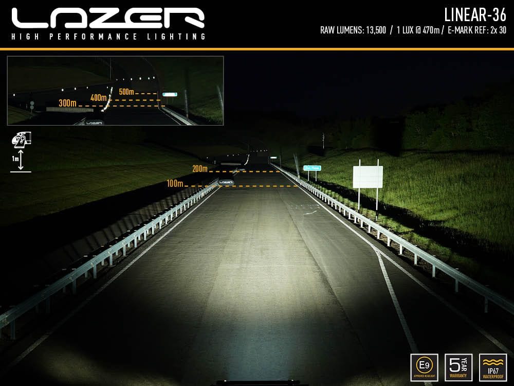 Barra Lazer Linear 36 LED - Homologación CE