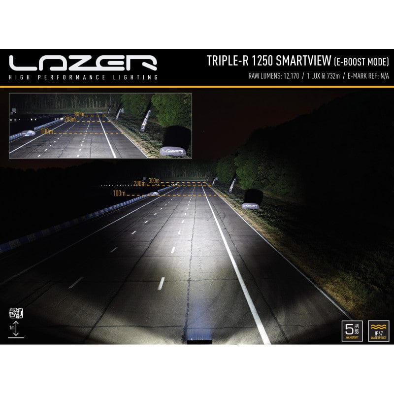 Barra Lazer LED - Triple R 1250 SMARTVIEW - 12 LED - Homologada CE