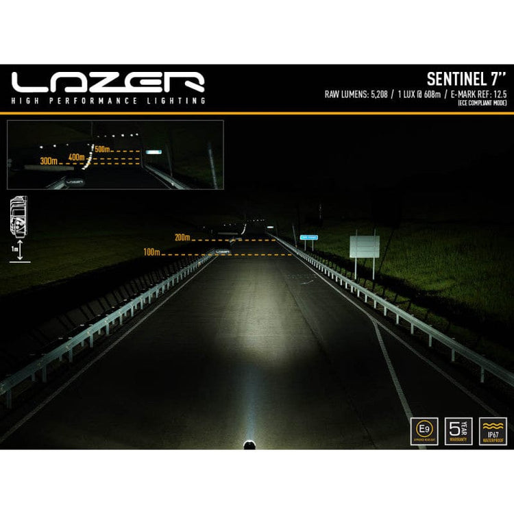 Luz LED Lazer de 7 pulgadas - Sentinel Standard - Homologación CE