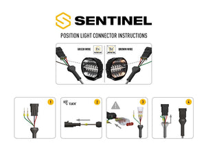 Lazer Sentinel 7" Elite LED blanco con luces de posición - CE aprobado