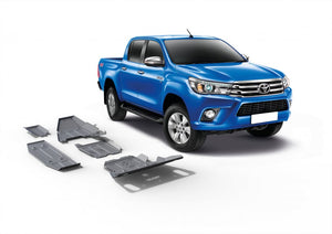 Kit 4 Blindajes Aluminio 6mm (incluye AdBlue) - Toyota Hilux 2016+