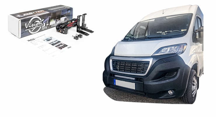 Kit de barras LED Vision-X para Fiat Ducato 2014+ con integración en parrilla