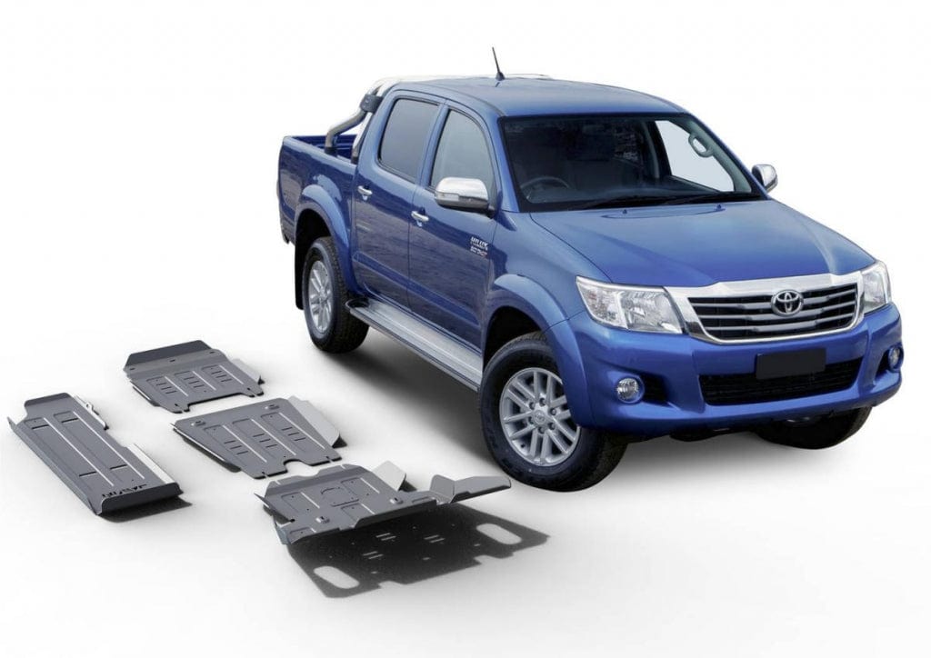 Kit de 4x Protectores de Aluminio RIVAL - Toyota Hilux Vigo 2007 a 2015 - 6mm