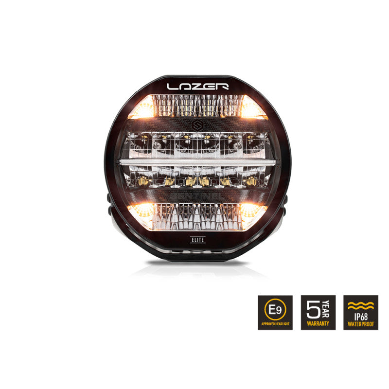 Lazer 24 LED con luces de posición - Sentinel 9" negro - homologado CEE