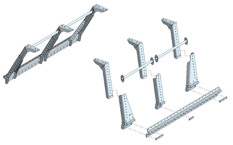 Sistema portaequipajes múltiple Haut TECHNIC OFFROAD - Pick-up cabina doble/extra - para portaequipajes de techo RHINORACK