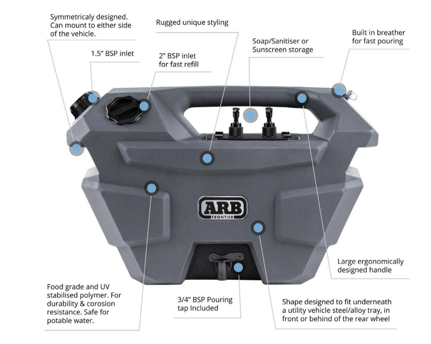 Depósito de agua portátil ARB - 28L