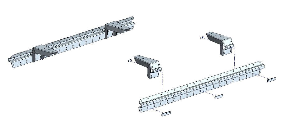 Soporte para galería Bed Truck (abajo) - TECHNIC OFFROAD - Cabina Extra