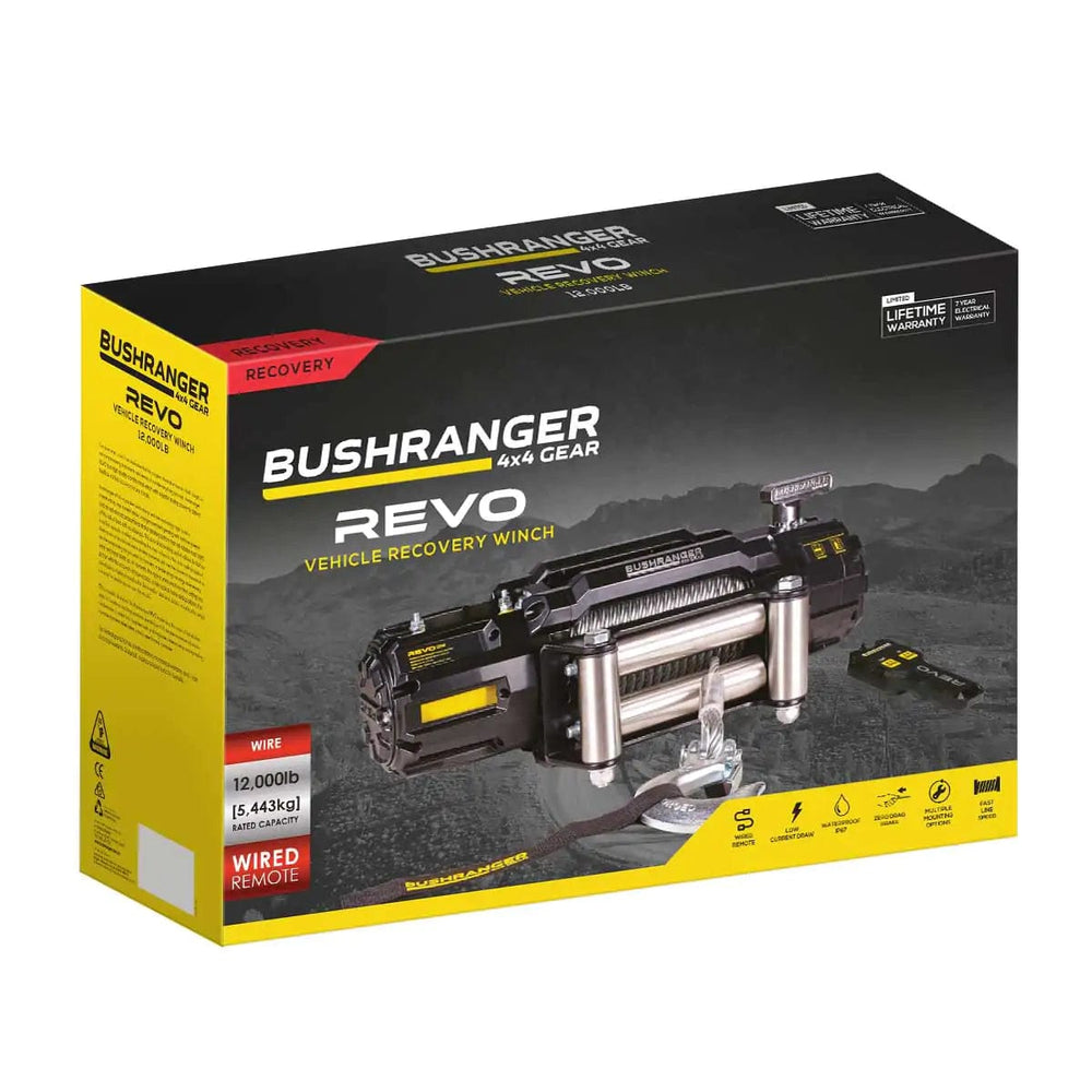 Cabrestante Bushranger 4x4 - Revo 12 - 5 443Kg - 12V